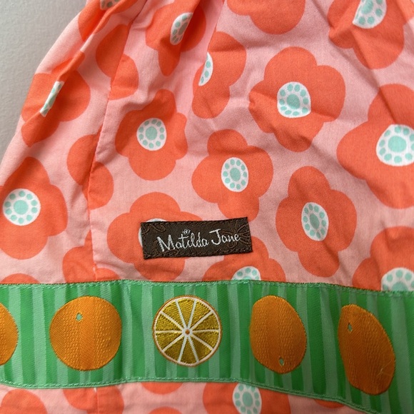 Matilda Jane Orange Flower Crisscross back peplum top 6 - Picture 7 of 8